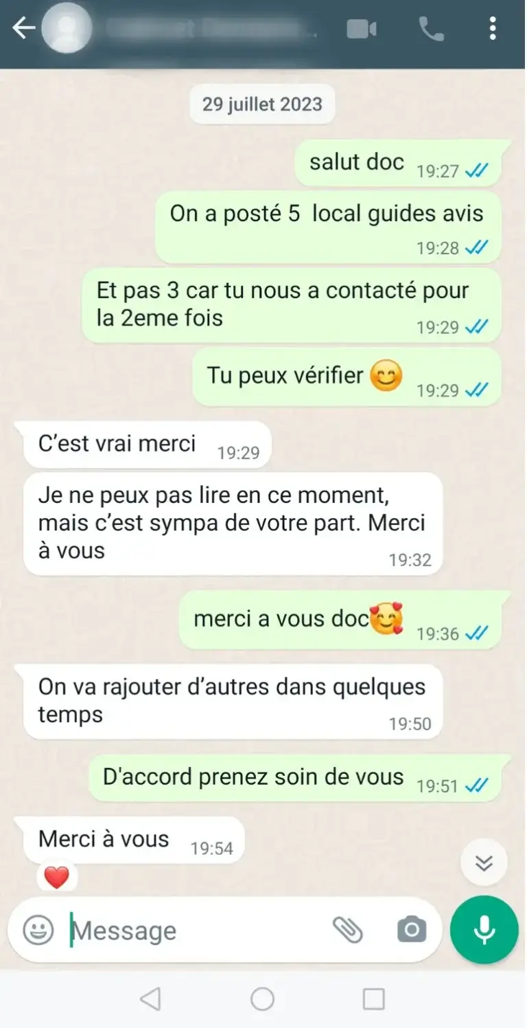 achat avis positif google